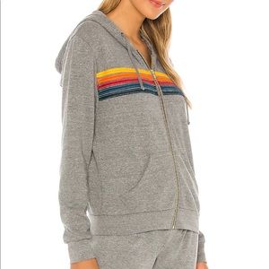 GREY AVIATOR NATION ZIP UP